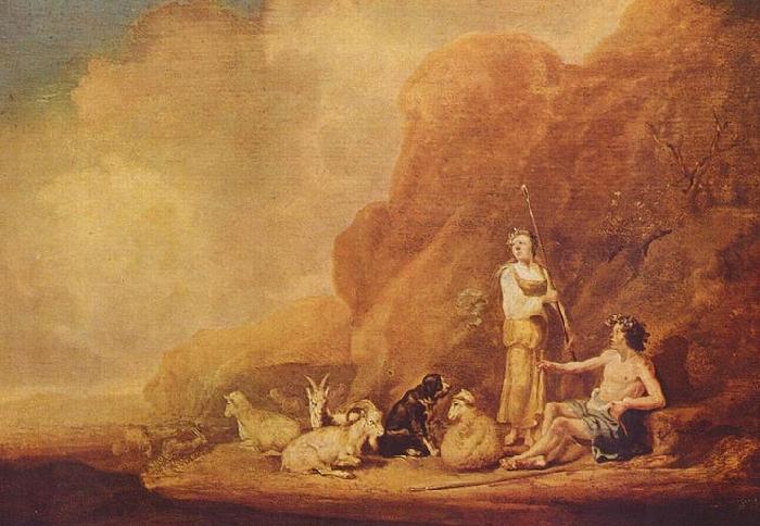 POTTER, Paulus Hirtenjunge und Hirtenmadchen oil painting image